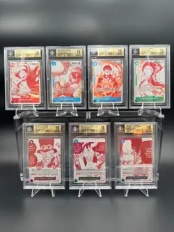 2025 One Piece 3rd Anniversary Treasure Campaign Set of 7 Beckett Gem Mint 10's. - Image 1