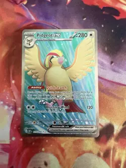 Pidgeot ex 217/197 Obsidian Flames Full Art FA Ultra Rare Pokemon TCG Card NM - Image 1