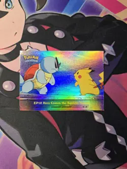 Topps Pokemon Card EP12 Here Comes the Squirtle Squad Rainbow Holo Blue Label - Image 1