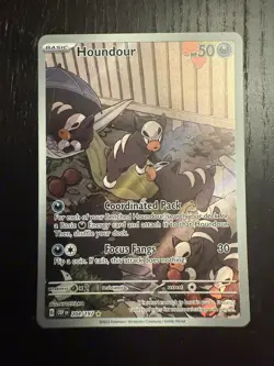 Pokemon TCG Houndour Holo Illustration Card 204/197 SV03 Obsidian Flames - Image 1