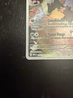 Pokemon TCG Houndour Holo Illustration Card 204/197 SV03 Obsidian Flames - Image 5