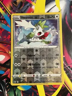 Shaymin Rare Reverse Holo Pokemon TCG Card 123/198 NM - Image 1
