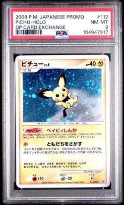 Pichu-Holo 11/DP-P - Japanese Promon: DP Card Exchange PSA 8 NM-MT - Image 1
