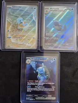 Pokemon TCG Pokemon GO 3-Card Lot Squirtle Wartortle Blastoise ex Holo - Image 1