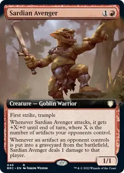 Sardian Avenger - Extended Art (BRC) The Brothers' War Commander - NM - Image 1