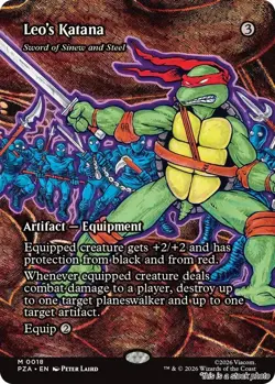 Leo's Katana - Sword of Sinew and Steel (Borderless) [PZA - 18] - NM TCG MTG - Image 1