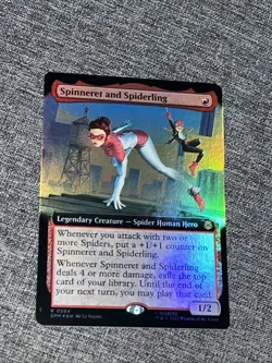 Spinneret and Spiderling - Foil Extended Art R - MTG Marvel's Spider-Man 0264 - Image 1