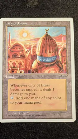 Magic: The Gathering City of Brass Chronicles Rare Land 1995 Regular English - Image 1