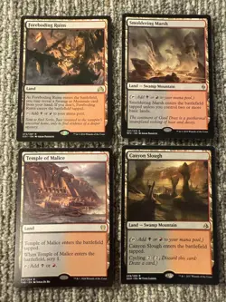 Magic The Gathering MTG Lot 4 Rakdos Lands Foreboding Ruins Smoldering Marsh - Image 1