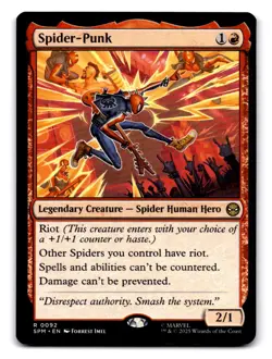 Spider-Punk #92 Rare Marvel's Spider-Man Magic: The Gathering Near Mint - Image 1