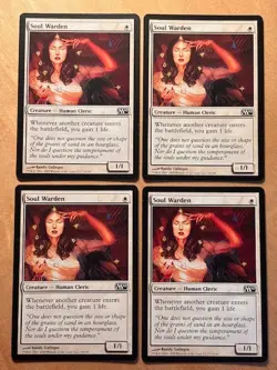 MTG Magic the Gathering 1x Soul Warden M10 2010 Core Set LP - Image 1