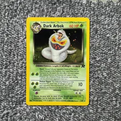 VINTAGE Dark Arbok TCG 2/82 Team Rocket Holo Rare Pokemon NM - SWIRL ON TONGUE - Image 1