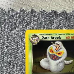 VINTAGE Dark Arbok TCG 2/82 Team Rocket Holo Rare Pokemon NM - SWIRL ON TONGUE - Image 3