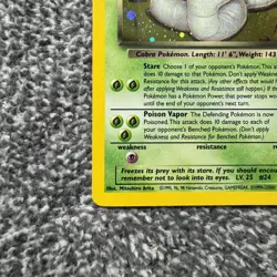 VINTAGE Dark Arbok TCG 2/82 Team Rocket Holo Rare Pokemon NM - SWIRL ON TONGUE - Image 4