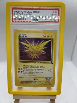 1999 Pokemon Fossil - Zapdos #15 (RARE) - Holo PSA 9 Mint - Image 1