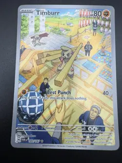 Pokemon TCG, Twilight Masquerade, Timburr 183/167 ilIustration Rare Near Mint. - Image 3