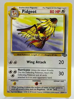 Pidgeot 24/64 Jungle Unlimited Non Holo Rare WotC Vintage Pokemon TCG Card - Image 1
