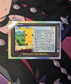 Pokemon Topps EP17 Island of the Giant Pokemon TV Ani. Rainbow Foil Blue Logo - Image 2