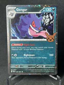 Gengar Cosmos Holo 057/091 Holo Trick or Trade BOOster 2024 Pokemon LP - Image 1
