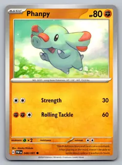 Pokemon TCG SV: Paldean Fates Phanpy 048/091 - Image 1
