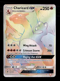 Charizard GX (Secret) Secret Rare SM - Burning Shadows 150/147 MP Pokemon TCG - Image 1