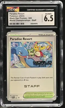 Paradise Resort #45 - Pokemon World Championships (STAFF) CGC 6.5 EX/NM+ - Image 1