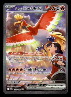 Ethan's Ho-Oh ex SIR Holo SV10: Destined Rivals 230/182 NM Pokemon TCG - Image 1