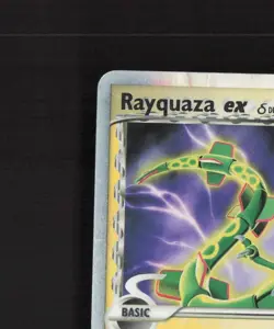 Rayquaza ex δ 97/101 EX Dragon Frontiers Ultra Rare Holo Pokemon Card DMG - Image 3