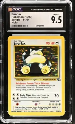 Snorlax 11/64 Holo Rare - Pokemon Jungle CGC 9.5 Mint+ - Image 1