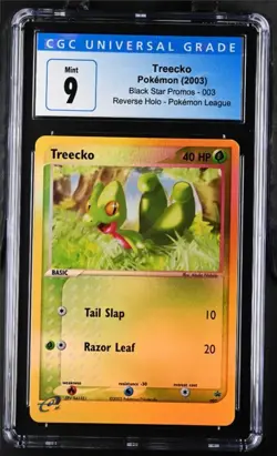 Treeko 003 Reverse Holo - Black Star Promos: Pokemon League CGC 9 Mint - Image 1