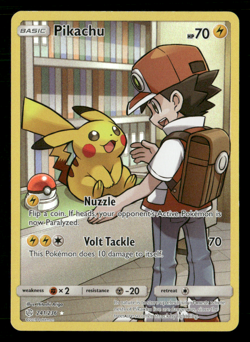 Pikachu (Secret) Secret Rare Holo SM - Cosmic Eclipse 241/236 LP Pokemon TCG - Image 1