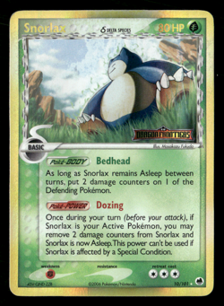 Snorlax (Delta Species) Reverse Holo Dragon Frontiers 10/101 HP Pokemon TCG - Image 1