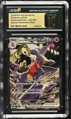 Cynthia's Garchomp ex 232/182 SIR - Pokemon Destined Rivals CGC 10 Pristine - Image 1