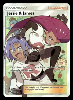Jessie & James (Full Art) Ultra Rare Holo Hidden Fates 68/68 NM Pokemon TCG - Image 1