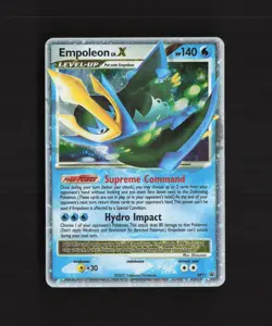 Empoleon LV.X DP11 Diamond & Pearl Black Star Promo Holo Pokemon Card DMG - Image 1