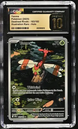 Yanma 183/182 IR - Pokemon Destined Rivals CGC 10 Pristine POP 14 - Image 1