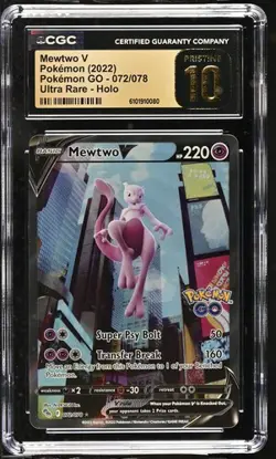 Mewtwo V 072/078 Ultra Rare - Pokemon Go CGC 10 Pristine - Image 1