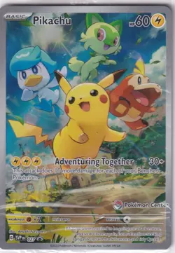 Pikachu - (Pokemon Center Exclusive) 027 Sealed Promo S&V Pokemon TCG - Image 1