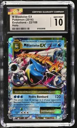 M Blastoise ex 22/108 - Pokemon Evolutions CGC 10 Gem Mint - Image 1