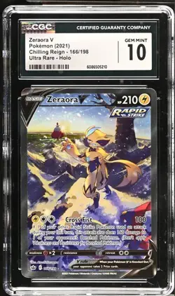 Zeraora V 166/198 Ultra Rare - Pokemon Chilling Reign CGC 10 Gem Mint - Image 1