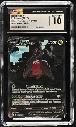 Regidrago V 184/195 - Pokemon Silver Tempest CGC 10 Gem Mint - Image 1