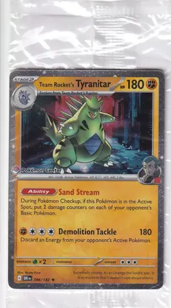 Team Rocket's Tyranitar 096/182 (Pokemon Center) - Pokemon TCG Sealed Promos - Image 1