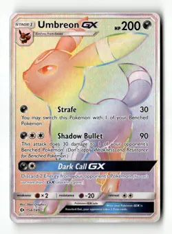 Umbreon GX (Secret) Secret Rare Holo SM Base Set 154/149 NM Pokemon TCG - Image 1