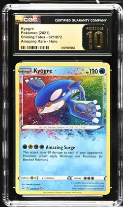 Kyogre 021/072 AR - Pokemon Shining Fates CGC 10 Pristine - Image 1