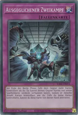 YU-GI-OH, AUSGEGLICHENER ZWEIKAMPF, SR, RA01-DE074, 1. Auflage, TOP - Image 1