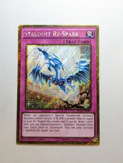 Yugioh - Stardust Re-Spark - Secret Gold Rare -1st Edition- PGL2-EN020 - Image 1