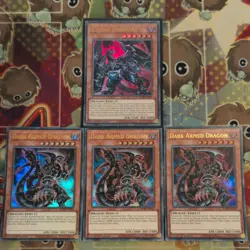 Yugioh Bystial Baldrake BLMR-EN069 & 3 x Dark Armed Dragon EN054 Ultra Mint - Image 1