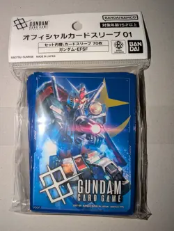 Gundam Card Game | Gundam EFSF 70 Sleeves | RX-78-2 | Bandai - Image 1