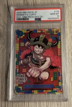 One Piece Day 25 Monkey D Luffy P-110 Promo PSA 10 - Image 1