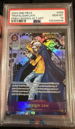 One Piece 2024 Manga Alternate Art Trafalgar Law, PRB01-069, PSA 10 - Image 5